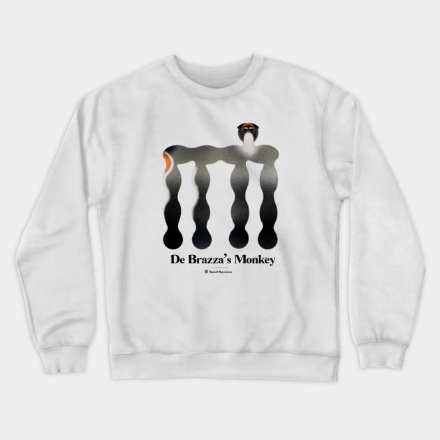 Bold monkey print "De brazza's monkey" Crewneck Sweatshirt by RockPaperScissors